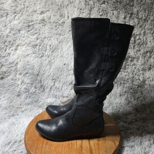 Cliffs By White Mountain Women Size 7M Felisa Black Knee High Retro Slouch Boots